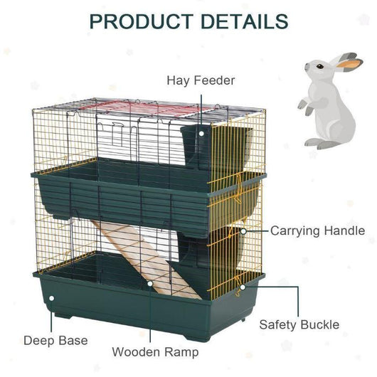 Two-Story Small Animal Cage Habitat with Accessories-Small Animal Gage-AfiLiMa Essentials