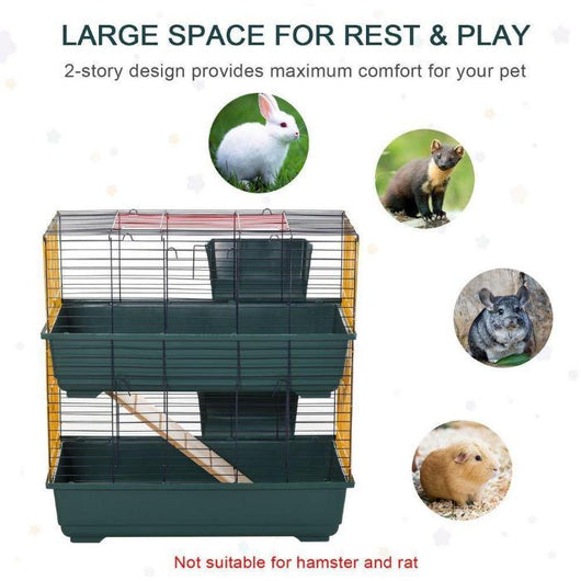 Two-Story Small Animal Cage Habitat with Accessories-Small Animal Gage-AfiLiMa Essentials