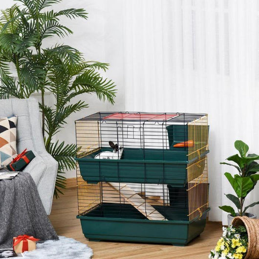 Two-Story Small Animal Cage Habitat with Accessories-Small Animal Gage-AfiLiMa Essentials