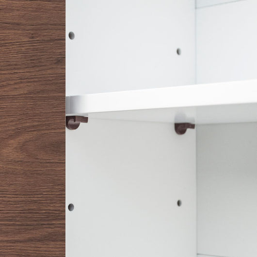Tyler Wooden Bathroom Wall Medicine Cabinet White/Brown-Medicine Cabinet-Teamson Home-AfiLiMa Essentials
