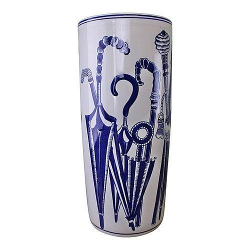 Umbrella Stand, Vintage Blue & White Umbrellas Design-Umbrella Stand-AfiLiMa Essentials