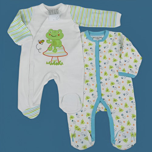 Watch Me Grow Baby Boy Girl Unisex.2 pack Sleepsuits. 0-9 months
