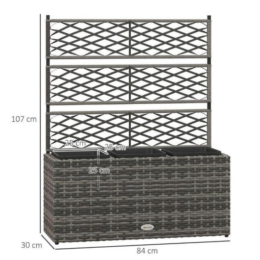 Weatherproof PE Rattan Garden Planter Box-Planter Box-AfiLiMa Essentials