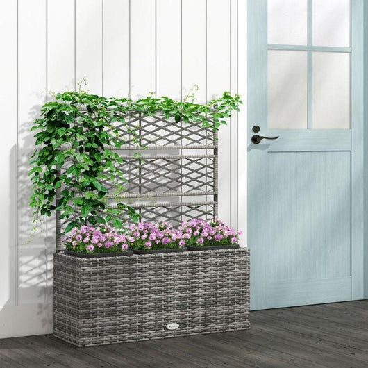 Weatherproof PE Rattan Garden Planter Box-Planter Box-AfiLiMa Essentials