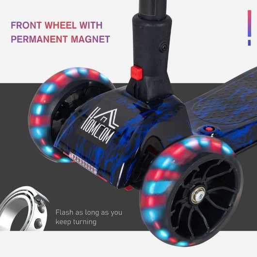 Wheel Scooter Light Music Water Spray Rechargeable 3-6 Yrs Blue-Toy-AfiLiMa Essentials