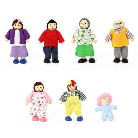 Wooden Happy Family Dolls Pretend Role Play Toy Set-Toy-AfiLiMa Essentials