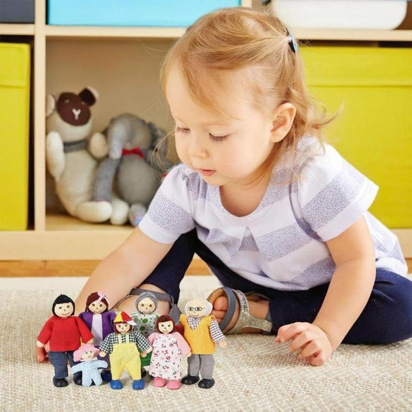 Wooden Happy Family Dolls Pretend Role Play Toy Set-Toy-AfiLiMa Essentials