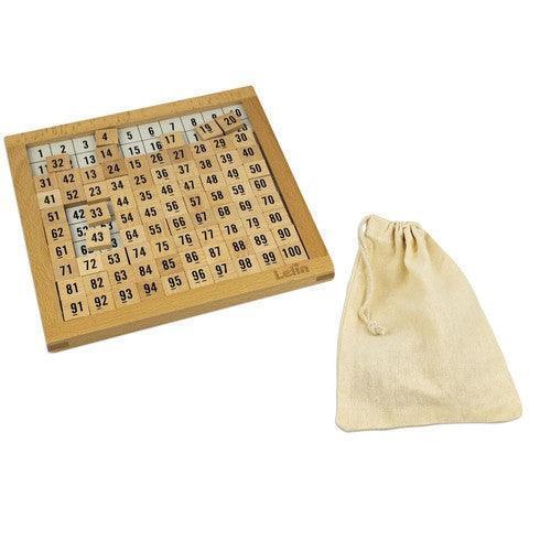 Wooden Hundred Board Game - 1 To 100 Consecutive Numbers Montessori Maths-Toy-AfiLiMa Essentials