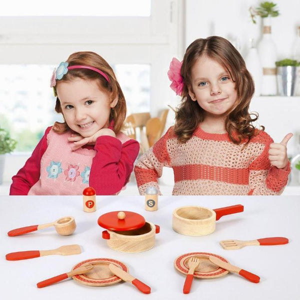 Wooden Kitchen Cooking Set: Pretend Play Role-Playing Set for Children-Toy-AfiLiMa Essentials