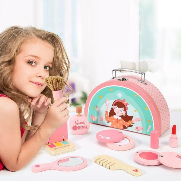 Wooden Makeup Pretend Play Set for Girls 3+-Toy-AfiLiMa Essentials