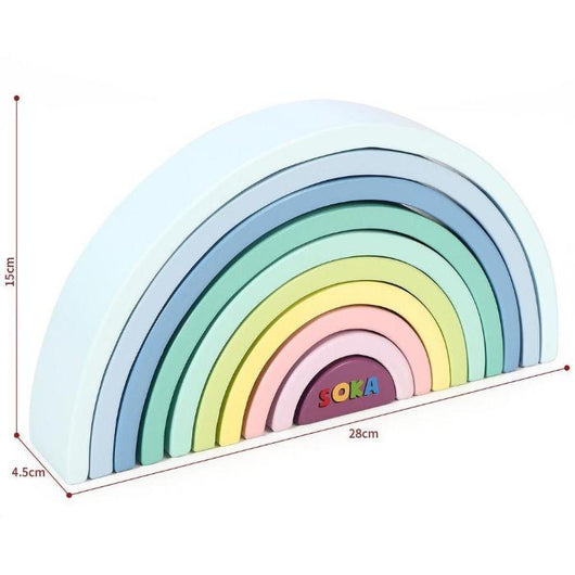 Wooden Rainbow Stacking Educational Toy-Toy-AfiLiMa Essentials