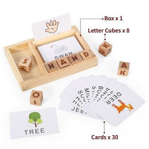 Wooden Spelling and Matching Learning Letter Game for Kids 3+-Toy-AfiLiMa Essentials