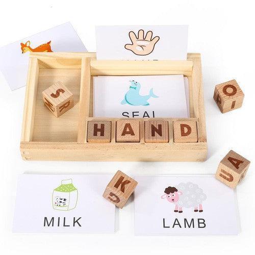 Wooden Spelling and Matching Learning Letter Game for Kids 3+-Toy-AfiLiMa Essentials