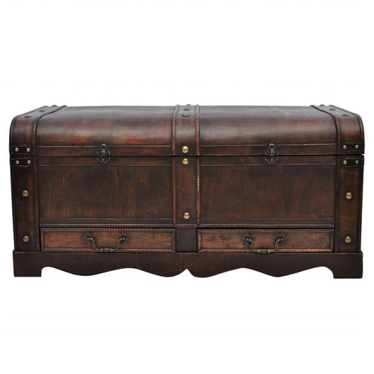 Wooden Treasure Chest Large Brown-vidaXL-AfiLiMa Essentials