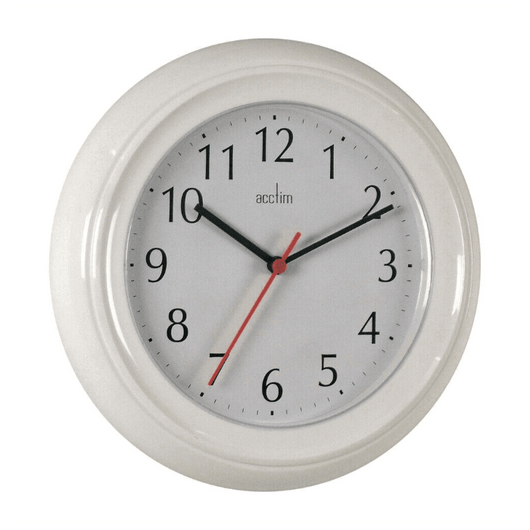 Wycombe White Kitchen Wall Clock-Clock-AfiLiMa Essentials